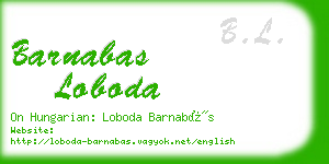 barnabas loboda business card